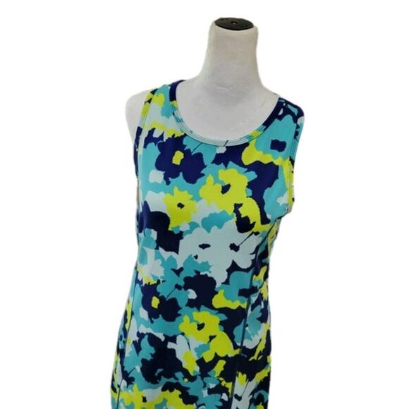 Title Nine Buttah Pieced Tank Dress Women's XS Floral Sleeveless Athleisure‎ - Picture 2 of 12